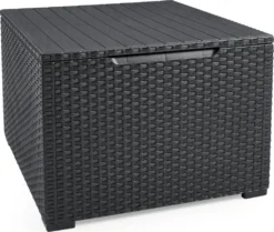 Keter Emma Beistelltisch Mit Aufbewahrungsfunktion Rattanoptik