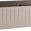 Keter-Novel Box 340 Liter-Auflagen- Und Universalbox Mit Sitzgelegenheit Beige/espressobraun-6007EC