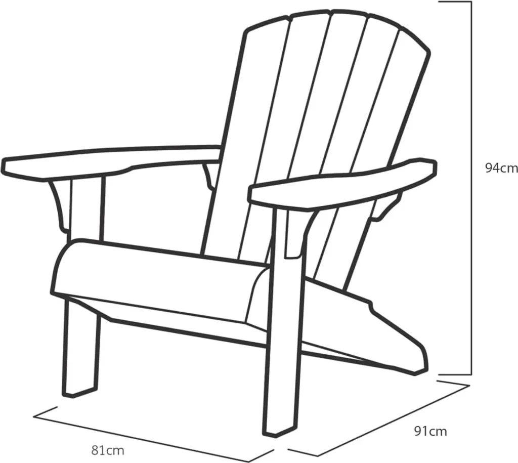 Keter Adirondack-Stuhl Troy Graphitgrau – Bild 6