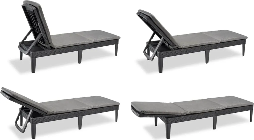 Allibert Sunlounger Liege Jaipur Inkl. Auflage, Farbe Graphit/Grau – Bild 12