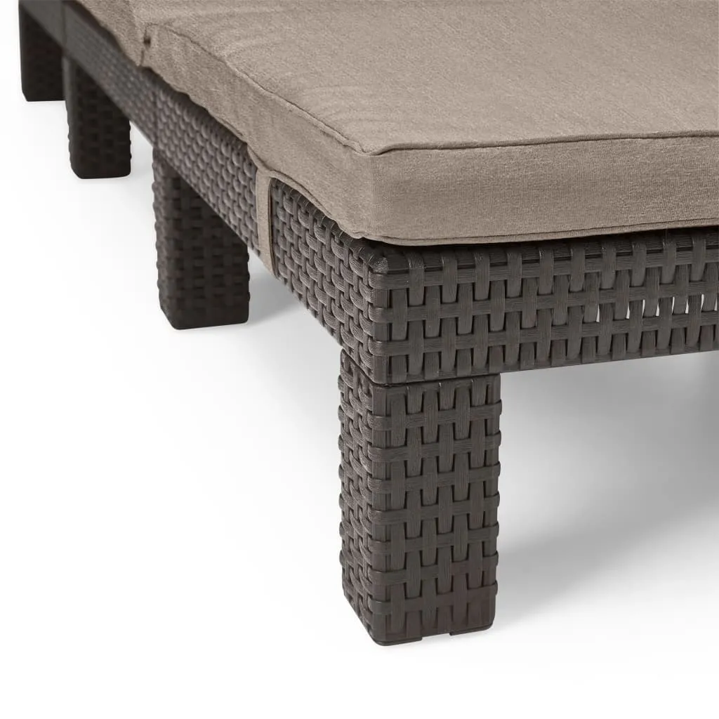 Allibert Sonnenliege Daytona Sl, Rattanoptik, Kunststoff, Braun – Bild 6