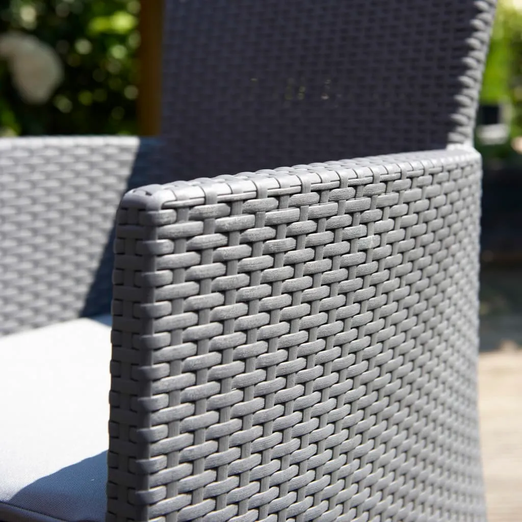 Allibert Garten-Essstühle 2 Stk. Iowa Graphitgrau 215526 – Bild 3