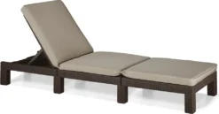 Allibert Sonnenliege Daytona Sl, Rattanoptik, Kunststoff, Braun