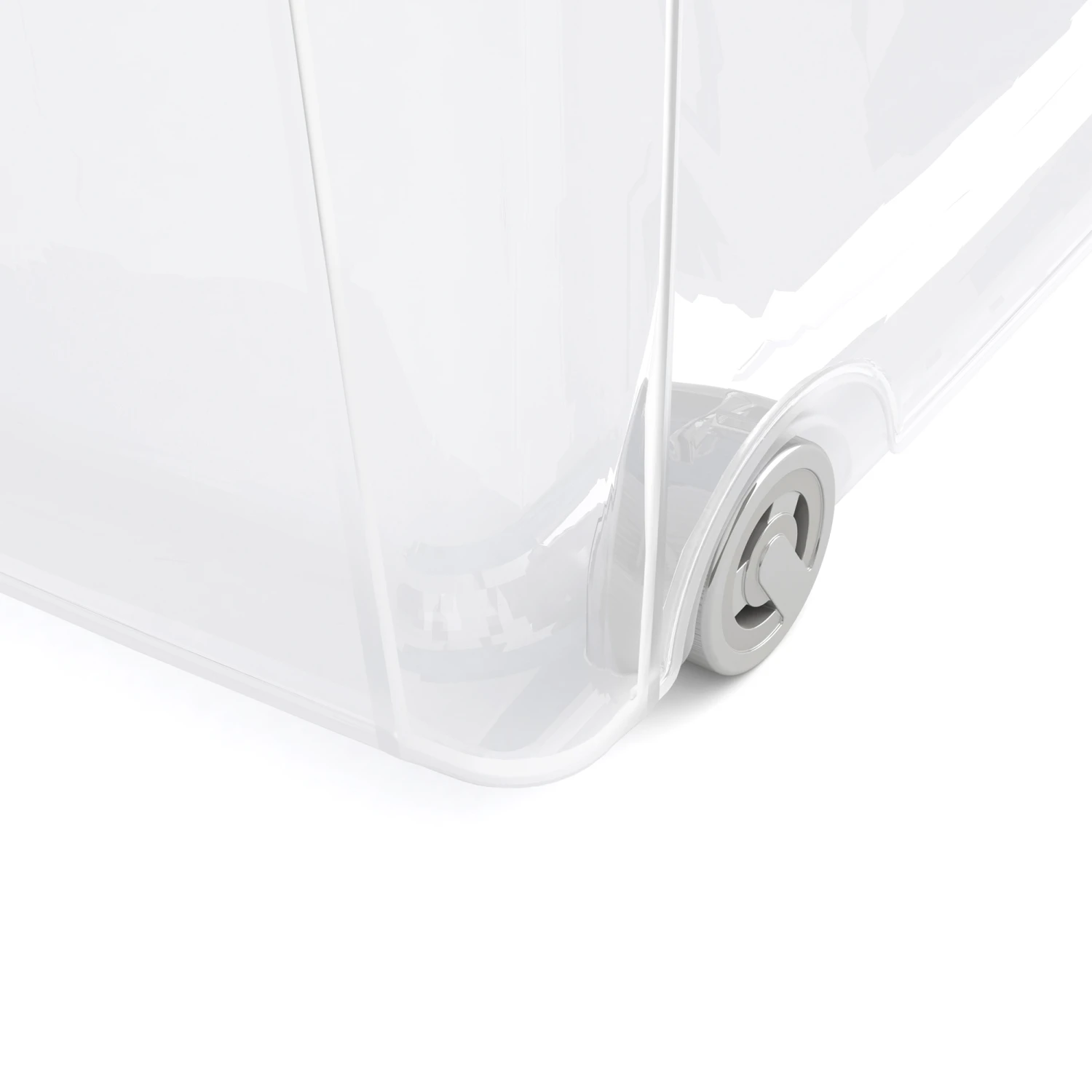 Keter Aufbewahrung 'W Box XL' Transparent/grau 39 X 56,5 X 51,5 Cm Mit Deckel Und Rollen – Bild 2