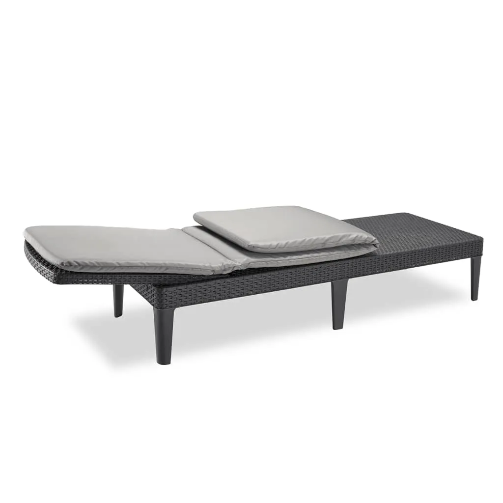 Allibert Sunlounger Liege Jaipur Inkl. Auflage, Farbe Graphit/Grau – Bild 17