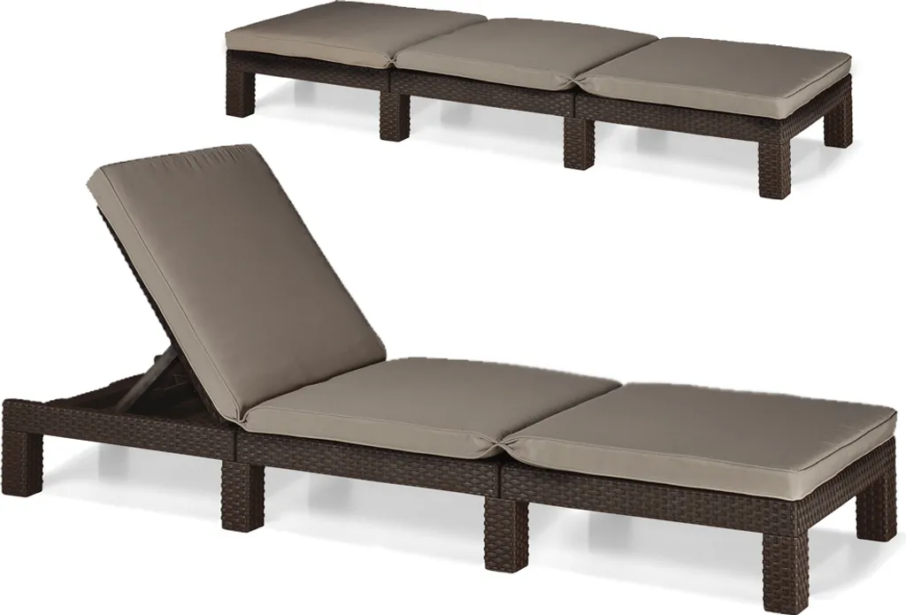 Allibert Sonnenliege Daytona Sl, Rattanoptik, Kunststoff, Braun – Bild 8