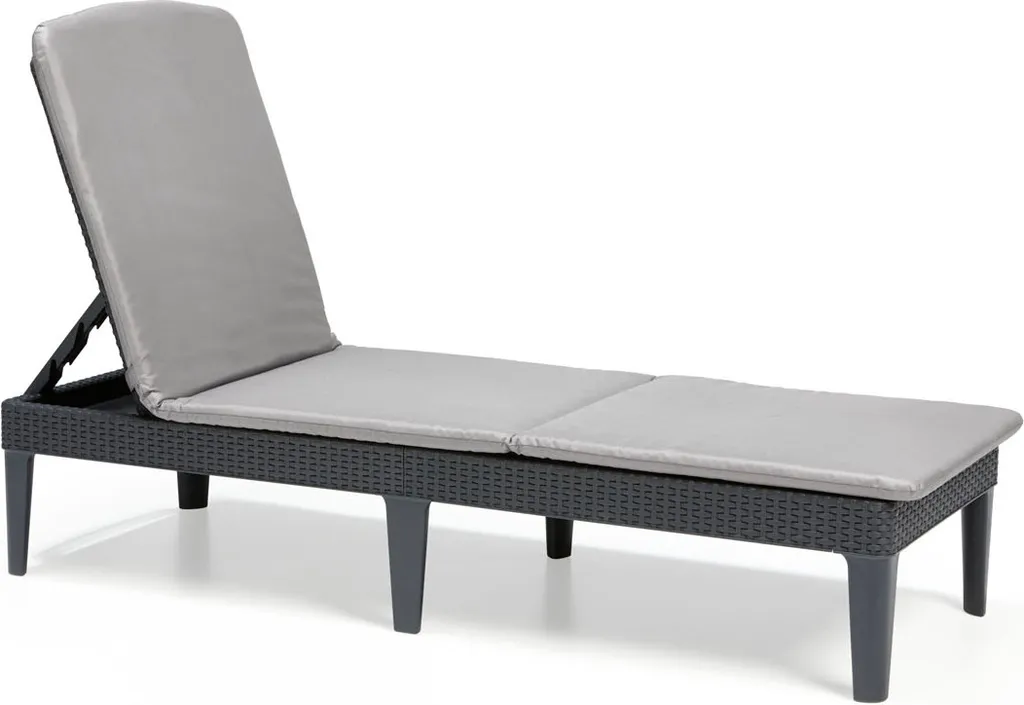 Allibert Sunlounger Liege Jaipur Inkl. Auflage, Farbe Graphit/Grau – Bild 4
