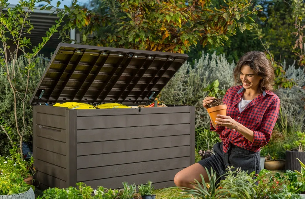 KETER-Ontario Box 870 Liter -Auflagen- Und Universalbox -espressobraun-6059 – Bild 3