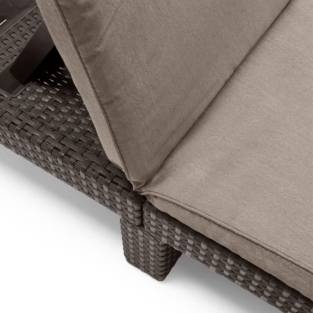 Allibert Sonnenliege Daytona Sl, Rattanoptik, Kunststoff, Braun – Bild 4