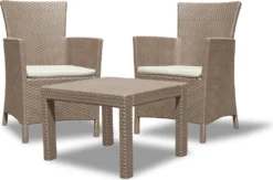 Allibert Balkon- Und Gartenmöbel-Set Rosario Inkl. Sitzauflagen, Farbe Cappucino