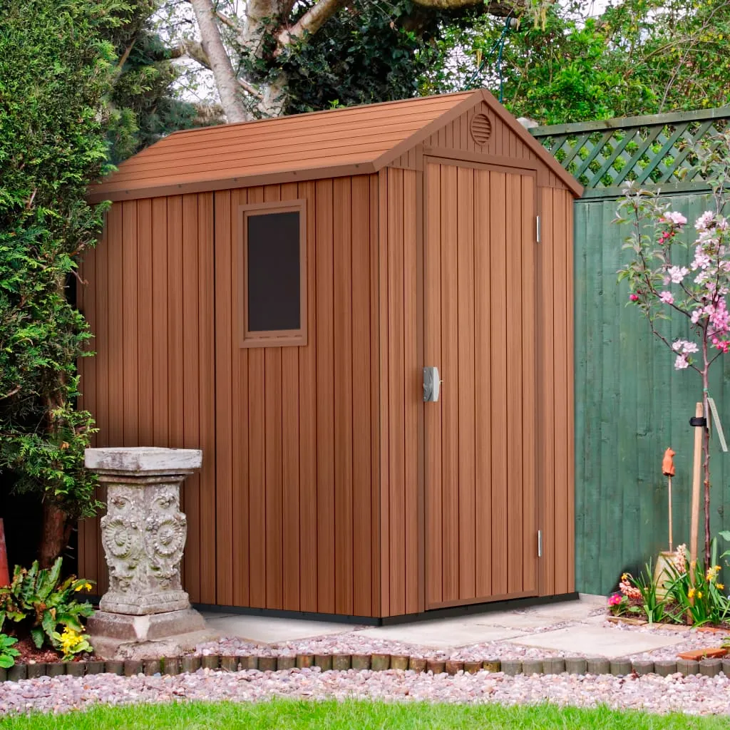 Keter Gerätehaus Darwin 46 Holz-Optik – Bild 5