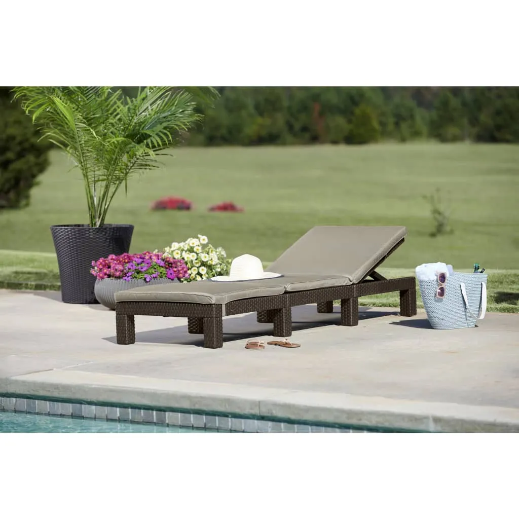 Allibert Sonnenliege Daytona Sl, Rattanoptik, Kunststoff, Braun – Bild 2