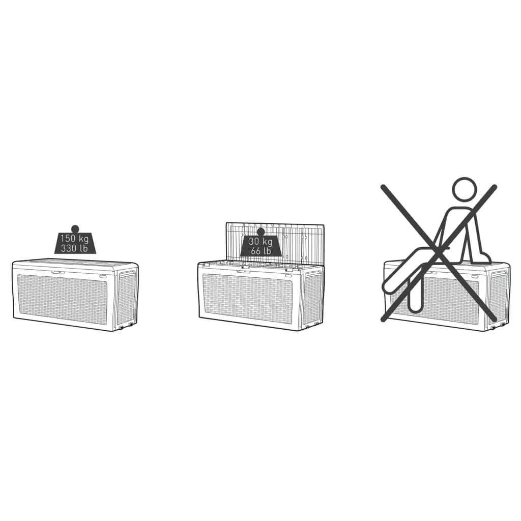 Keter Gartenbox Auflagenbox Samoa 270 L Anthrazit – Bild 6