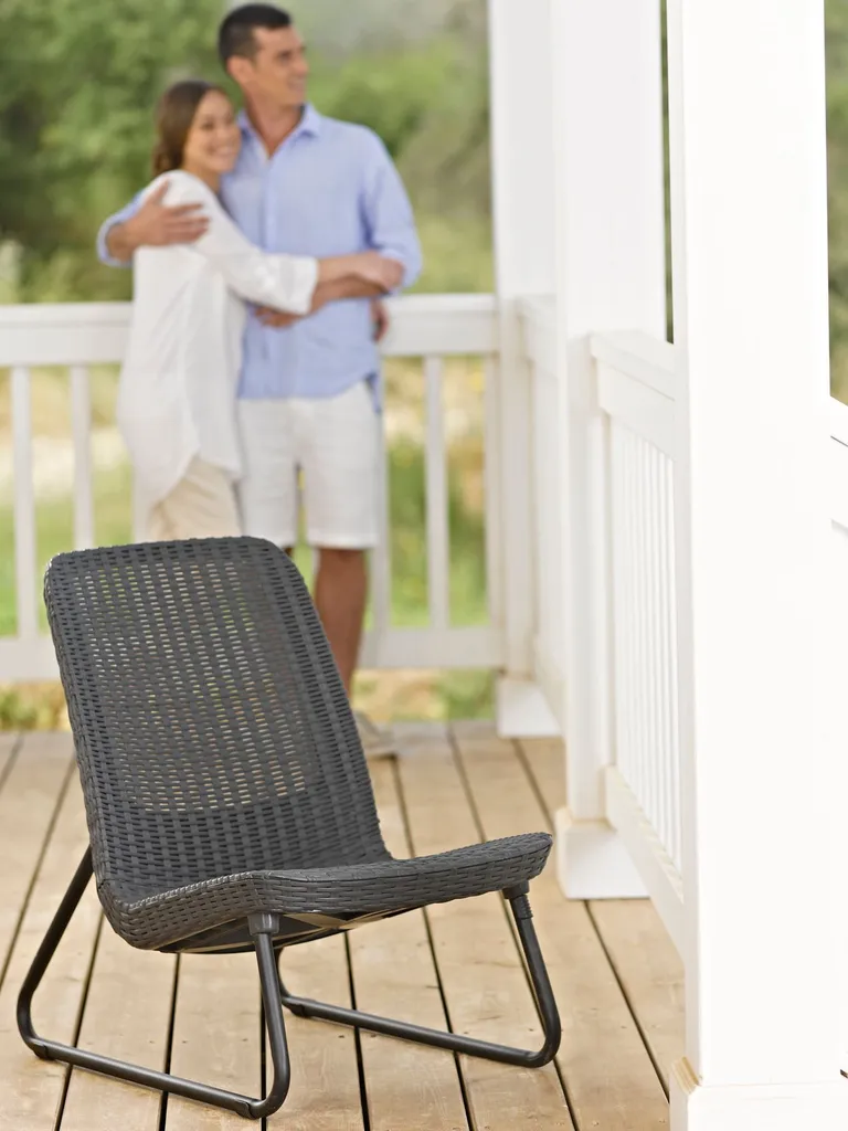 Keter Terrassenmöbel-Set 3-tlg. Rio Graphitgrau – Bild 7