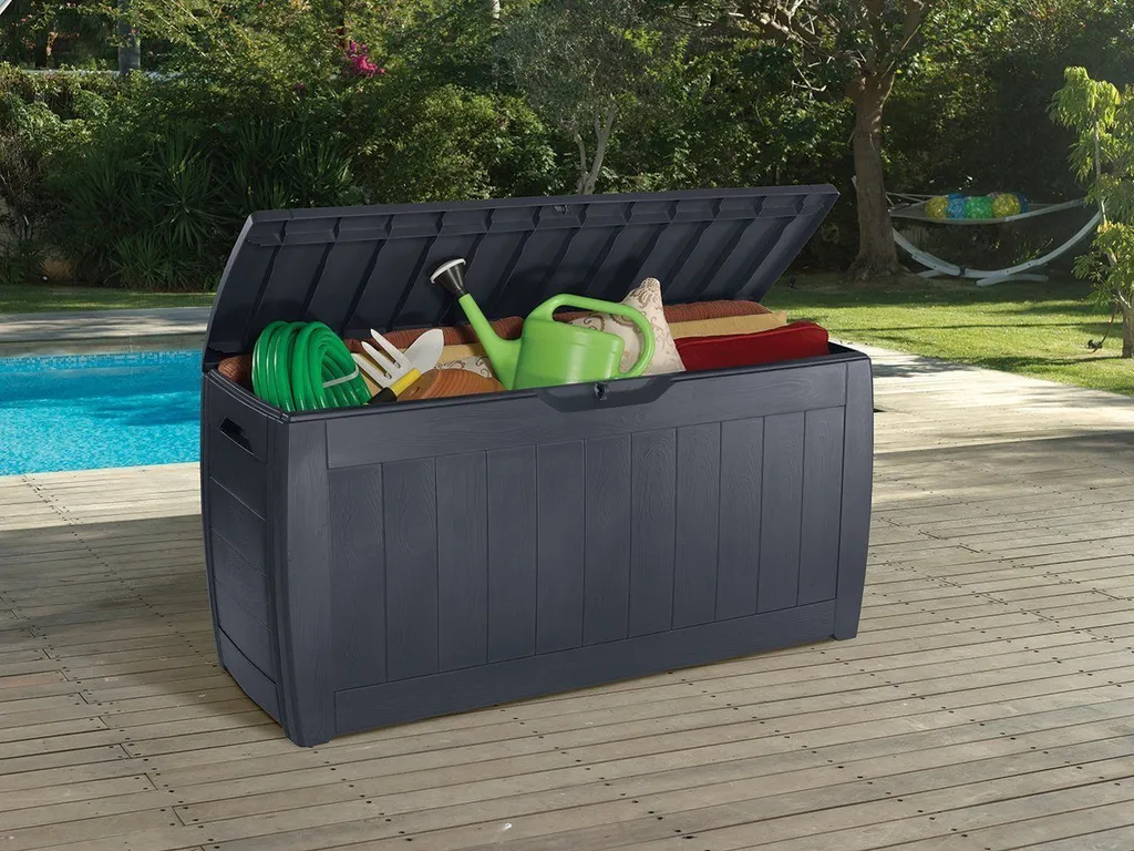 Keter Gartenbox Hollywood 270 L Anthrazit – Bild 2