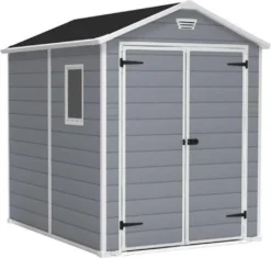 KETER Manor 6x8 Záhradný Domček, Grafit, Plastový Záhradný Domček