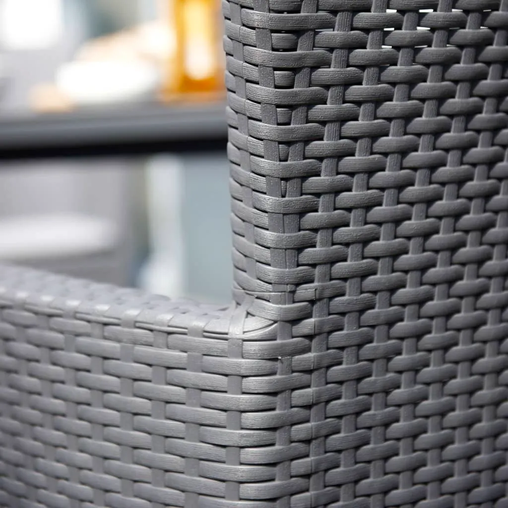 Allibert Garten-Essstühle 2 Stk. Iowa Graphitgrau 215526 – Bild 7