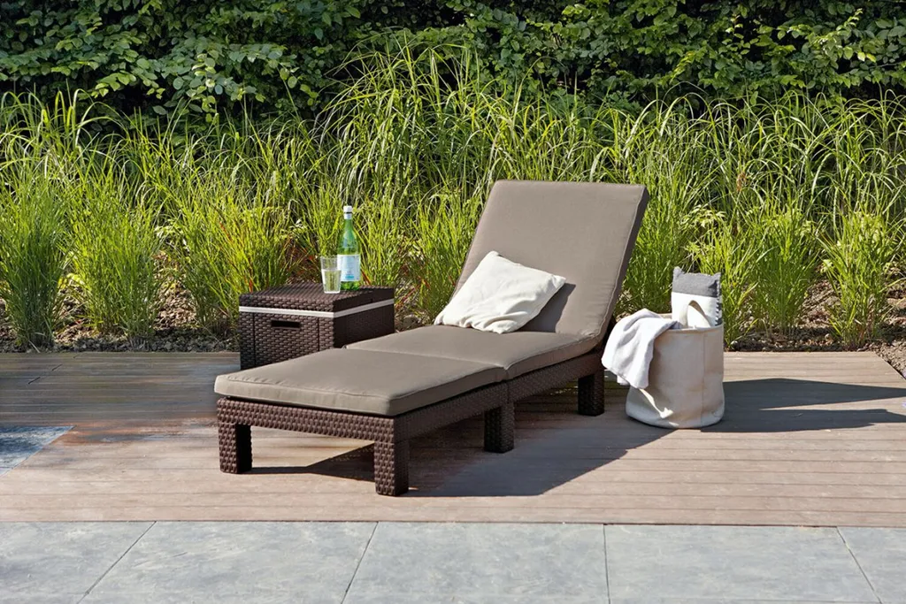 Allibert Sonnenliege Daytona Sl, Rattanoptik, Kunststoff, Braun – Bild 9