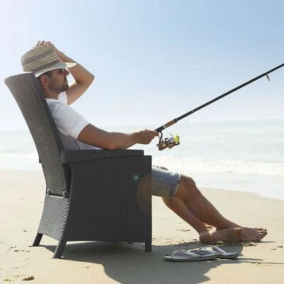 Keter Gartensessel Vermont 2 Stk. Verstellbar Graphitgrau – Bild 10