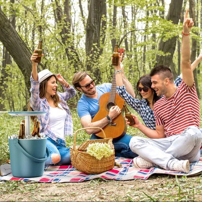 Keter Stehtisch-Getränkekühler Go Bar Ozeanblau – Bild 2