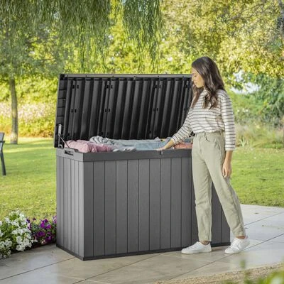 Keter Gartentruhe Darwin 670 L Grau – Bild 3
