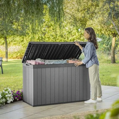 Keter Gartentruhe Darwin 670 L Grau – Bild 4