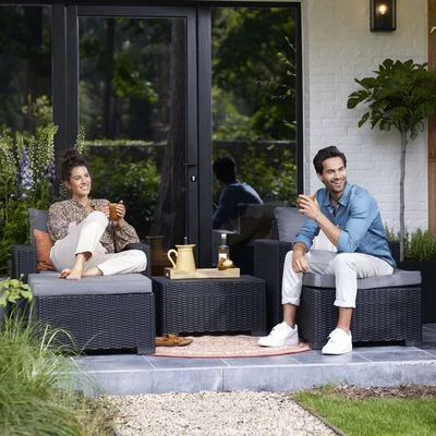 Keter Allibert Gartenhocker California Grau – Bild 5