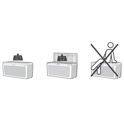 Keter Gartenbox Auflagenbox Samoa 270 L Anthrazit – Bild 6