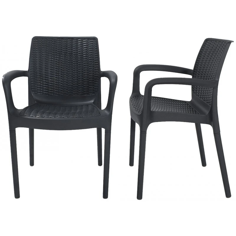 KETER BALI MONO Gartenstuhl, Rattanoptik, 55 X 60 X 83 Cm, Graphit 17190206 – Bild 8