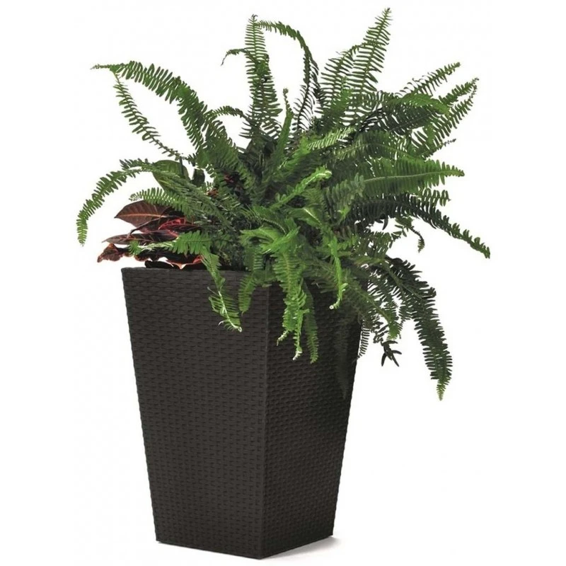 KETER RATTAN PLANTER M 55,4L Rattanübertopf, 38,5 X 57 Cm, Anthrazit 17192301