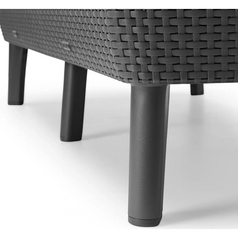 KETER SALEMO 2-Sitzer Sofa, 133 X 67 X 76 Cm, Graphit/grau 17209038 – Bild 4