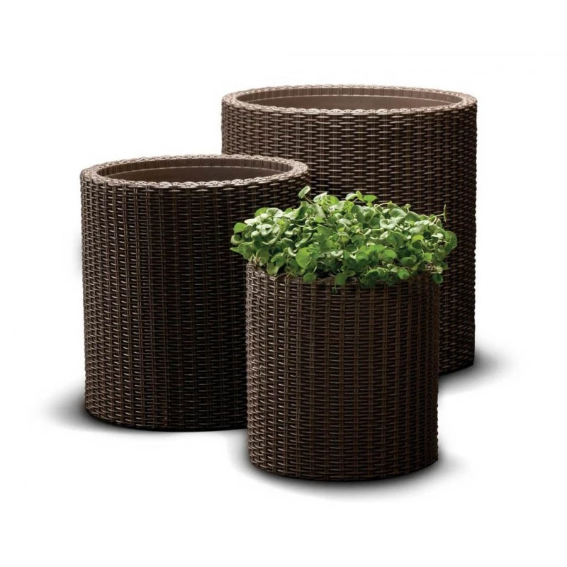 KETER MEDIUM CYLINDER Pflanzkübel, 36 X 36 X 37,3 Cm, Braun 17197835 – Bild 7